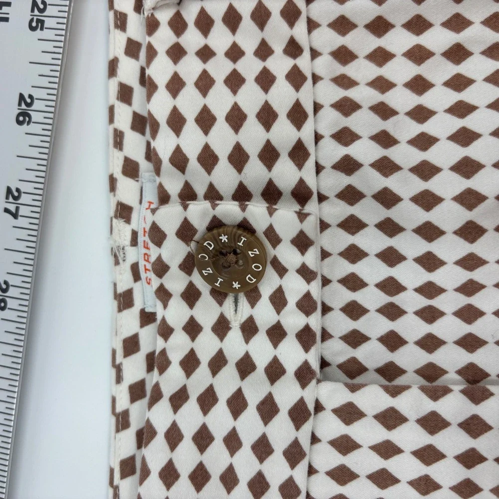 IZOD XFG Shorts / Skorts Women 12 Brown Diamond Geometric Bermuda Stretch Golf 2